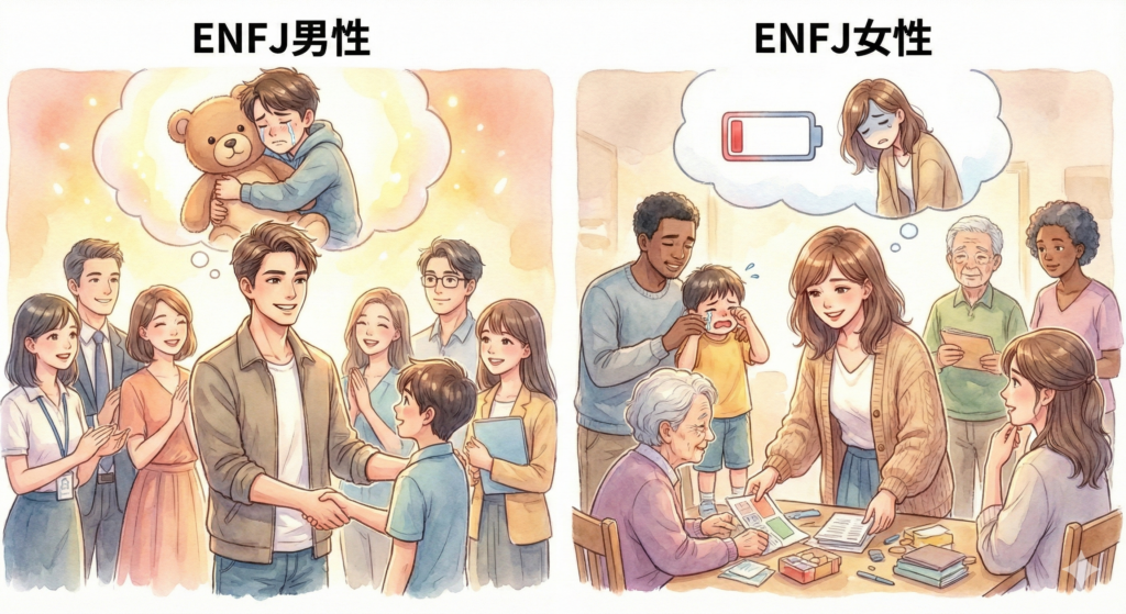 ENFJの男性・女性で異なる特徴と雰囲気の違い