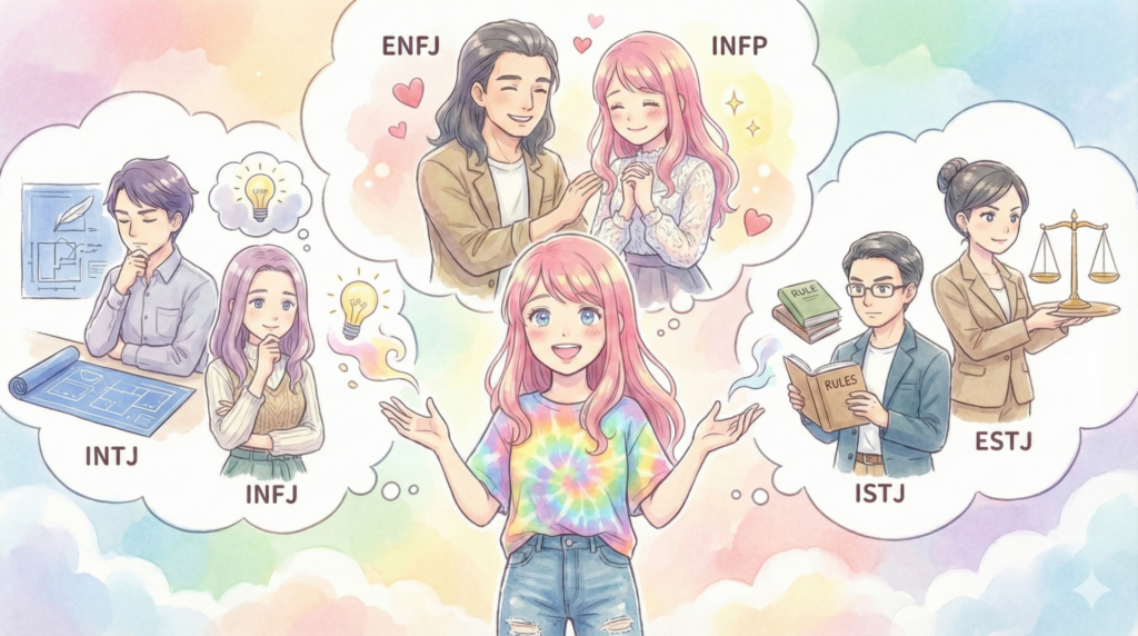 ENFP-Tと相性が良い・悪いタイプ