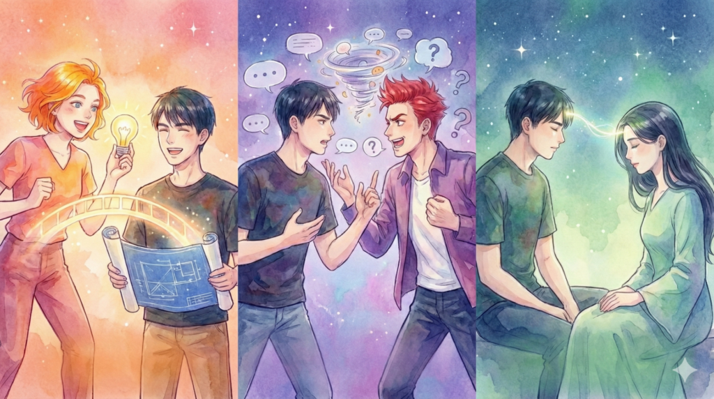 INTJ-Tと相性が良いタイプTOP3|ストレスのない人間関係を築く