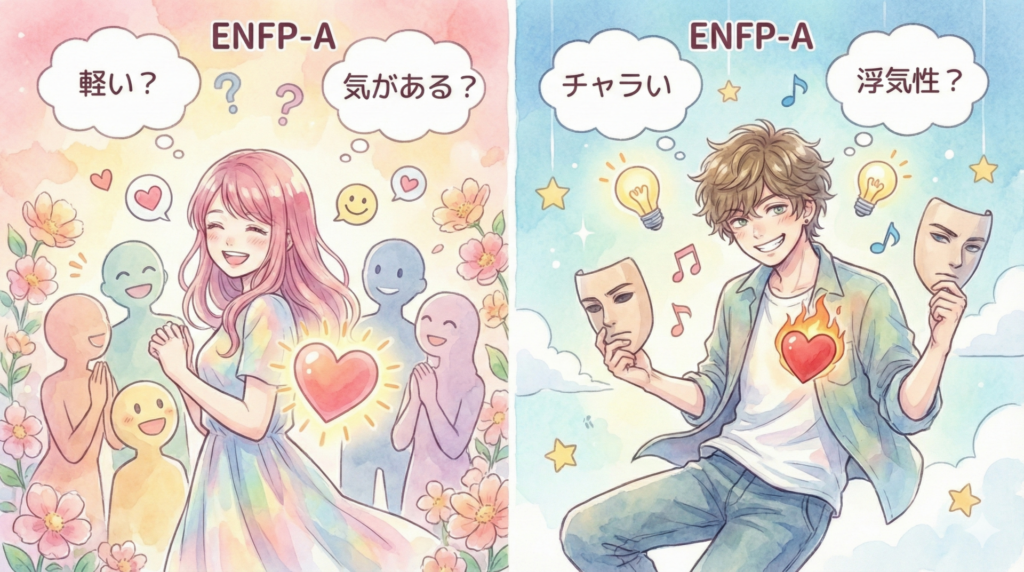男女別で見るENFP-Aの特徴と傾向|誤解されやすいポイント