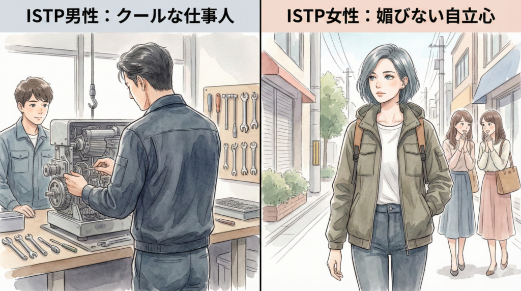 【男女別】ISTPの性格と雰囲気の違い