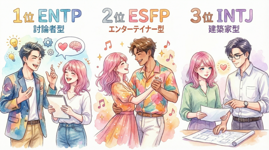 【ランキング】ISFP-Tと相性が良い人・悪い人