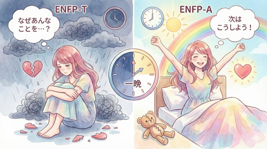 決定的な違い!ENFP-A(自己主張型)とENFP-T(慎重型)の比較