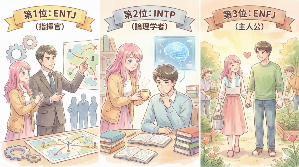 ISFJ(擁護者)と相性が良いタイプTOP3