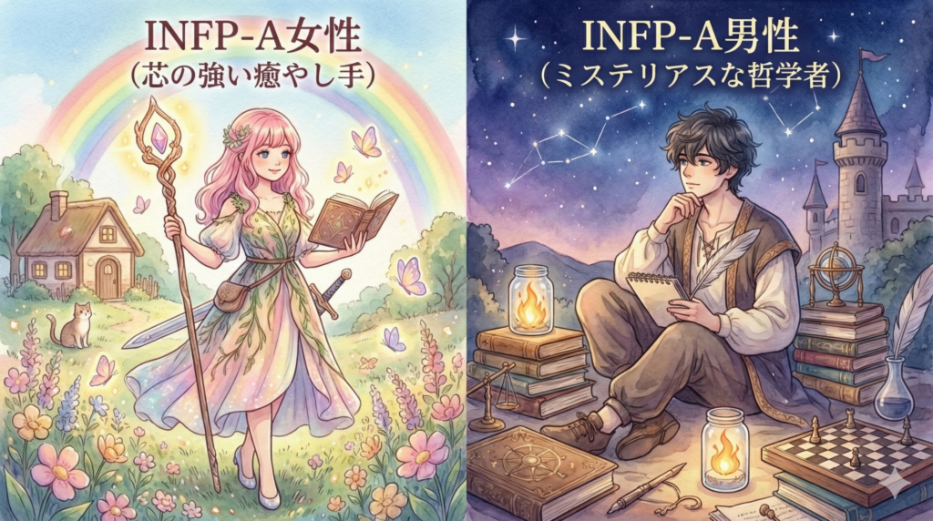 【男女別分析】INFP-Aの性格特徴と独特な雰囲気の違い