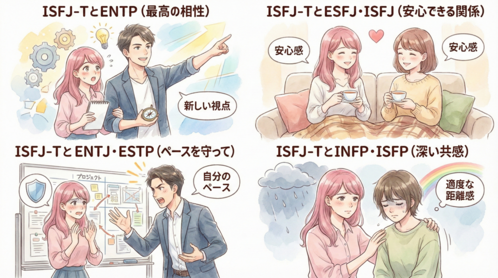 ISFJ-Tの恋愛観と相性ランキング|幸せな関係を築けるベストパートナー