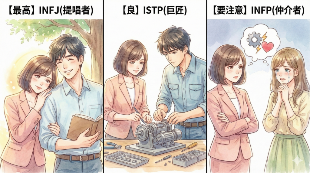 ESTJと相性が良いタイプ悪いタイプ